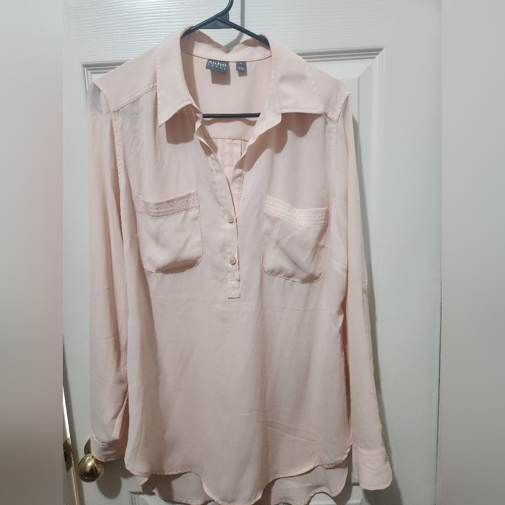New York & Company Blouse Light Pink -M